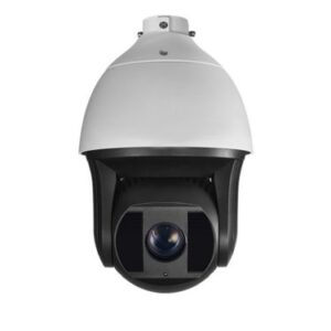 Surveillance camera with dome casing.